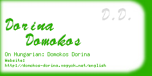 dorina domokos business card